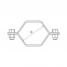 Collier hexagonal SMS à double vis sans embase en inox 304 - SOFRA INOX