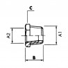 Réduction Hexagonale mâle-femelle - filetage NPT - 304L - Accessoire de tuyauterie Série 3000 LBS - SOFRA-INOX