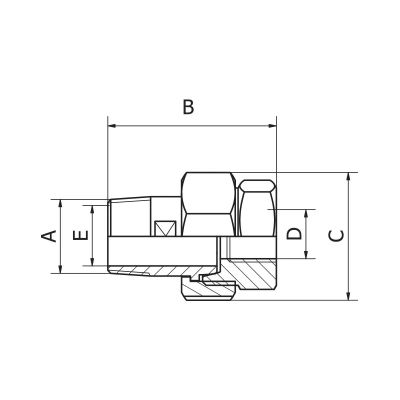 Reduced Union Fitting 3 pieces - Male Female - 316L - Sphere on Cone Series R - SOFRA INOX