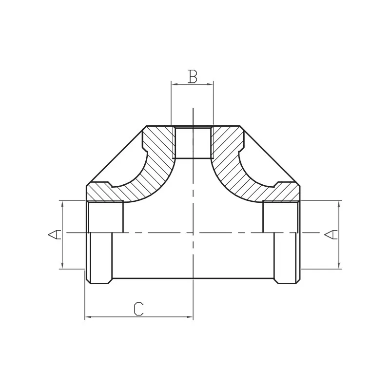 Té réduit Femelle femelle femelle - Filetage Gaz - Accessoire de ...