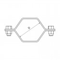 collier hexagonal sans tige - ISO 304