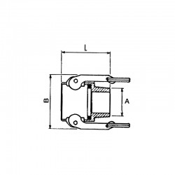 Type B male coupling - Cam lock stainless steel 316 - SOFRA-INOX