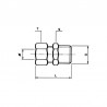 Union male fitting - single ring - DIN 2353 - S series - stainless steel 316 - SOFRA INOX