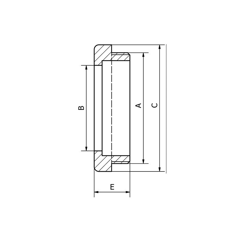 Ecrou mâle SMS 304 - raccord aseptique 4 pièces - SOFRA-INOX