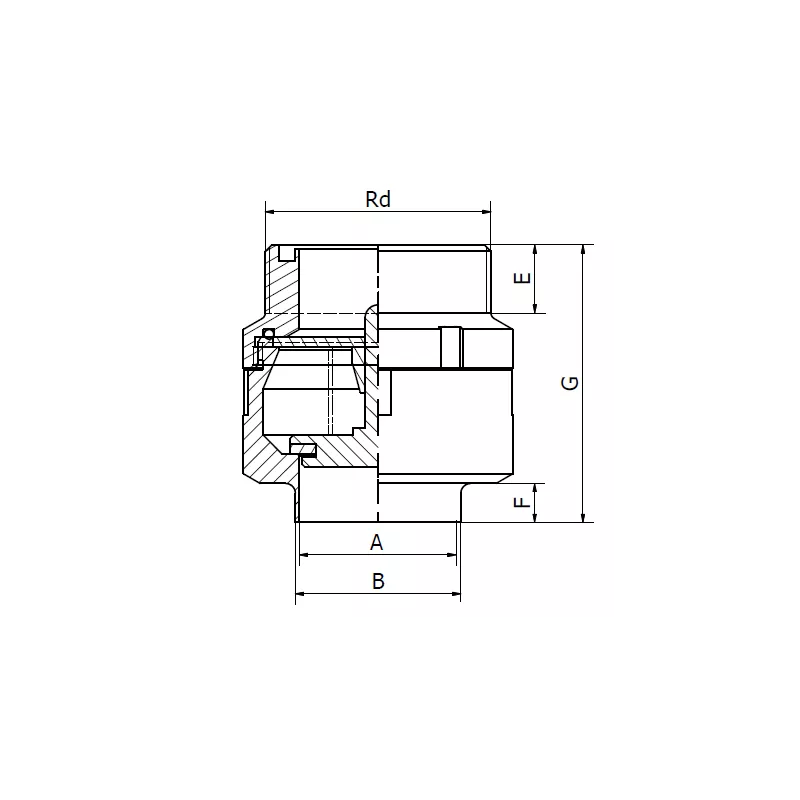 Clapet  SMS lisse fileté 316L, accessoire robinetterie - SOFRA INOX