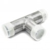 ISO tee without sleeve in stainless steel 316L Bio-Pharma standard - SOFRA INOX