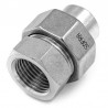 3 pieces Union Fitting - BW Female with gasket - Octogonal nut - Gas thread - J06 Series - SOFRA INOX