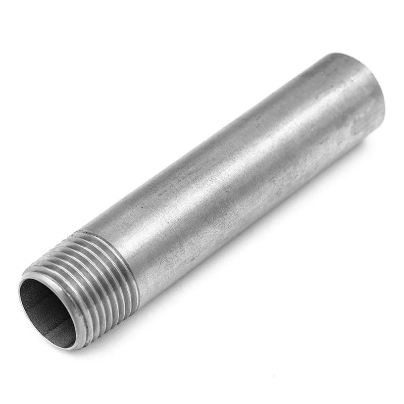 Embout mâle 100mm de long - Filetage gaz - inox 316 - SOFRA-INOX