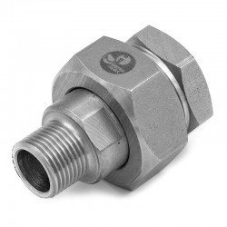 Reduced Union Fitting 3 pieces - Female Male - 316L - Sphere on Cone R Series - SOFRA INOX
