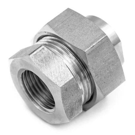 316L Stainless Steel 3 piece Female Female Union with Hex Nut and PTFE ...