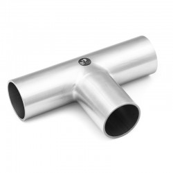 DIN equal tee with sleeves - 304 stainless steel - SOFRA INOX
