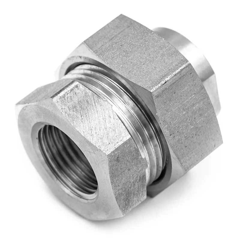 3 pieces Union Fitting - Female Female - Hexagonal nut - NPT thread - AL Series