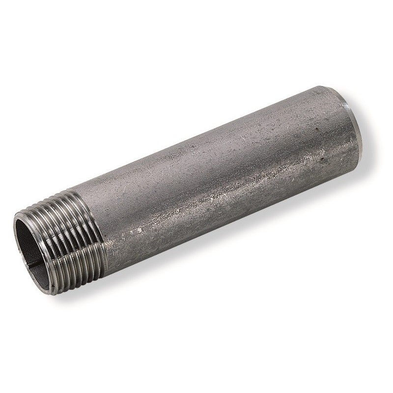 Male nipple 150 mm - NPT thread - stainless steel 316L - EN 10217-7 - SOFRA INOX