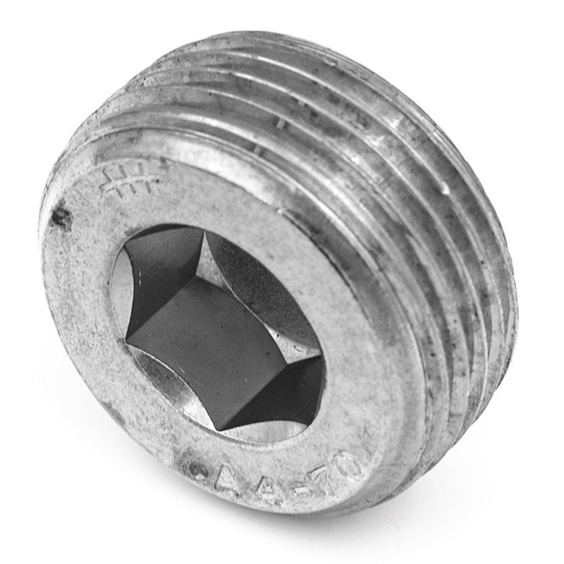 Male hexagonal hollow cap - NPT thread DIN 906 - stainless steel 316 - SOFRA-INOX