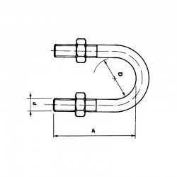 Etrier de fixation métrique - inox 316 - accessoire de tuyauterie - SOFRA INOX