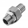 3 Piece Union Male  Splined with Hexagonal Nut and PTFE Seal - JC Series - SOFRA INOX