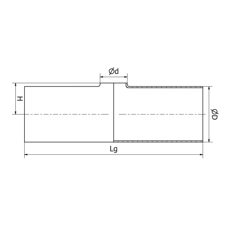 Té extrudé réduit SMS inox 304L - SOFRA INOX