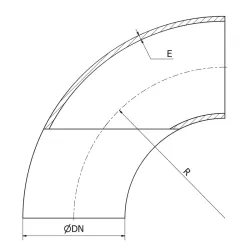 Coude SMS 90° 1,5 SPD 304L