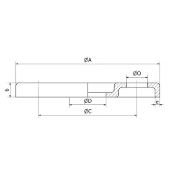 Bride tournante emboutie ISO PN10/16 - inox 304L