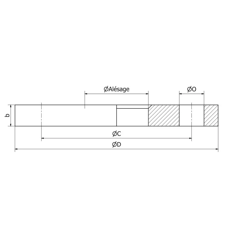 Rotating flange PN10 Type A Metric Aluminium AS13 SOFRA INOX