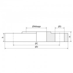 Rotating flange ANSI Lap joint - PN20 - 150 LBS - inox 304L - SOFRA INOX