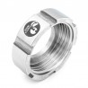 ISO 304 stainless steel female nut for aseptic fitting 4 pieces - SOFRA-INOX