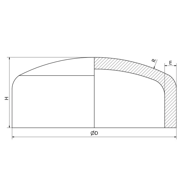 Metric domed cap stainless steel 316L Weldon accessories SOFRAINOX