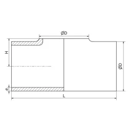 Té égal ISO sans manchette - 304L