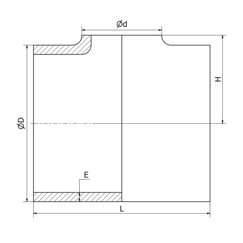 Té réduit ISO sans manchette - inox 316L - Accessoires à souder - SOFRA ...
