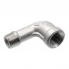 316 stainless steel 90° elbow with male-female ends and NPT threads, for chemical installations