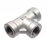 Molded female tee - Gas thread - 316 stainless steel piping accessory - SOFRA-INOX