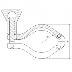 Standard 304 stainless steel clamp for SMS clamp connection : SOFRA INOX