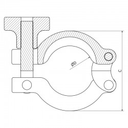 Collier mini clamp ISO en inox 304 : SOFRA INOX