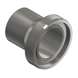 DIN 11864-1 Form B long liner for ISO pipe - 316L stainless steel - SOFRA INOX