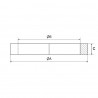 Square EPDM gasket for SMS 1145 expanding union - SOFRA INOX