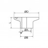 ISO mini Clamp ferrule - 316L stainless steel  - SOFRA INOX