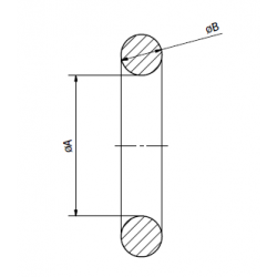 DIN 11864/11853 forme A VITON® gasket for ASME pipe - SOFRA INOX