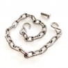 30cm chain with 2 hooks and a screw, for SMS blank nut - SOFRA INOX