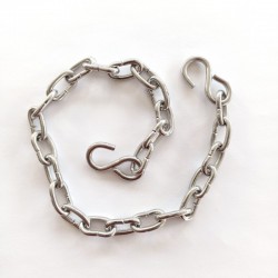 30 cm chain with 2 hooks for SMS blank nut - SOFRA INOX