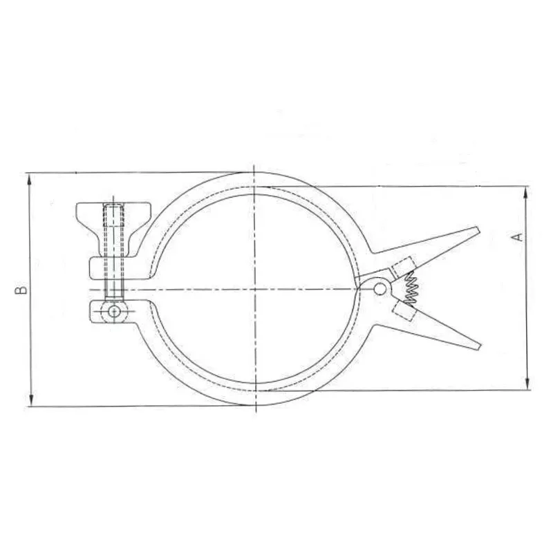 Clamp collar with spring for DIN 32676 clamp fitting SOFRA INOX