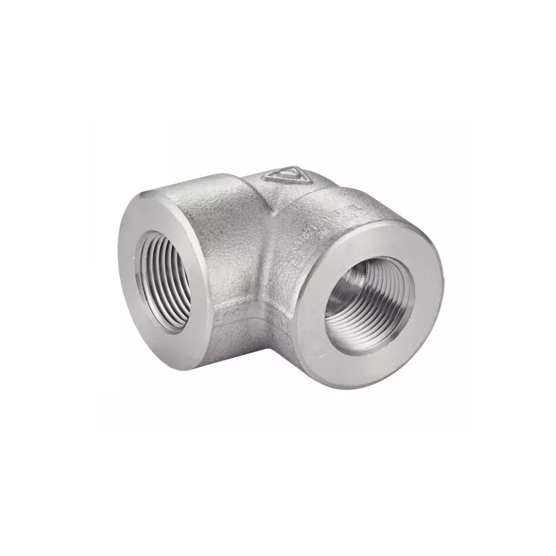 90° female-female elbow - NPT thread - 304L - Piping accessory 3000 Series LBS - SOFRA-INOX