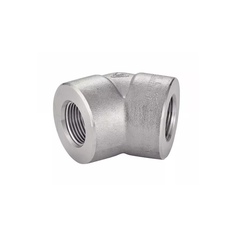 45° female-female elbow - NPT thread - 304L - Piping accessory 3000 Series LBS - SOFRA-INOX