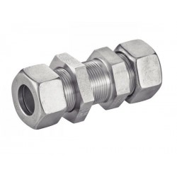 Bulkhead connector - DIN 2353 - S series - stainless steel 316 - SOFRA INOX