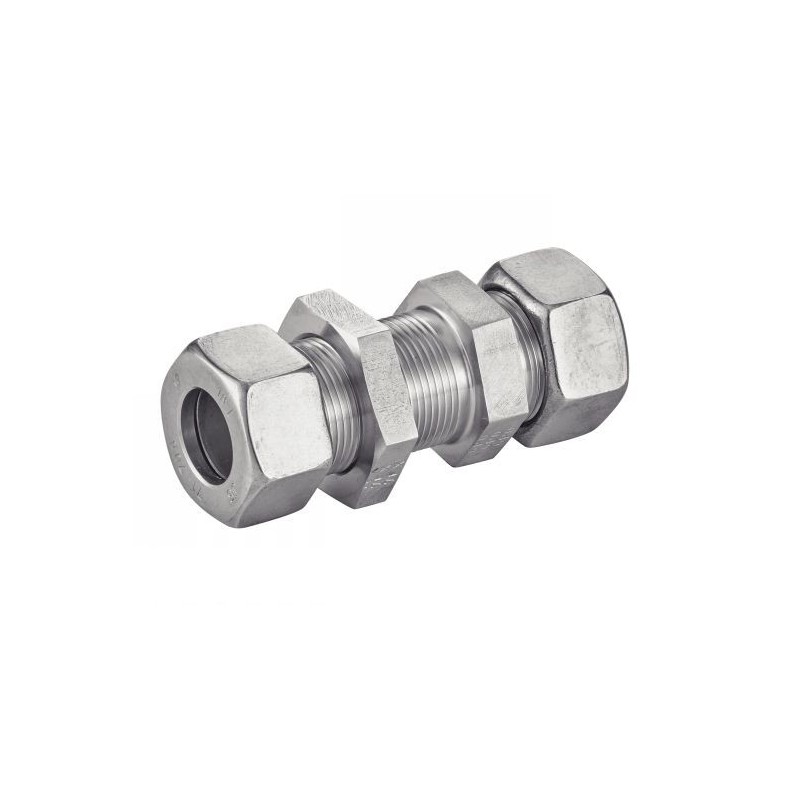 Bulkhead connector - DIN 2353 - S series - stainless steel 316 - SOFRA INOX
