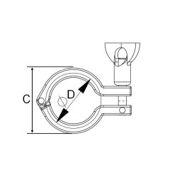 Single pivot Clamp collar : SOFRA INOX