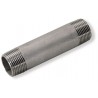Tube nipple 100mm long - Gas thread - stainless steel 316 - SOFRA-INOX