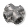 Female moulded cross - Gas thread - stainless steel 316 - SOFRA-INOX