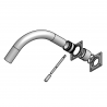 Macon stainless steel decanter elbow 316L for wine installation - SOFRA INOX