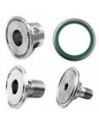 Clamp threaded fittings
